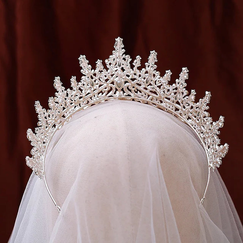 Crown Tiaras Alloy Wedding Special Occasion Valentine'S Day Valentine Luxury Princess with Rhinestone Headpiece Headwear