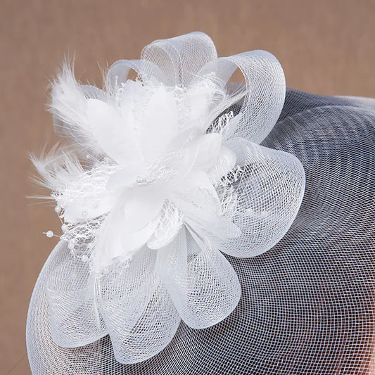 Vintage Style Elegant Tulle / Beaded / Organza Fascinators / Hats / Headwear with Feathers / Fur / Flower 1 Piece Wedding / Kentucky Derby / Horse Race Headpiece