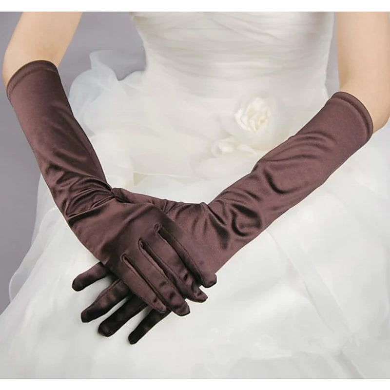 Terylene Elbow Length Glove Simple / Gloves with Solid Wedding / Party Glove