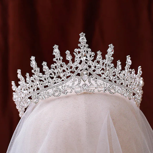 Crown Tiaras Alloy Wedding Special Occasion Valentine'S Day Valentine Luxury Princess with Rhinestone Headpiece Headwear
