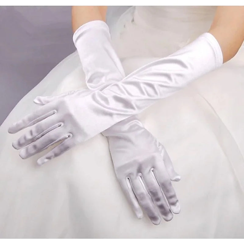 Terylene Elbow Length Glove Simple / Gloves with Solid Wedding / Party Glove