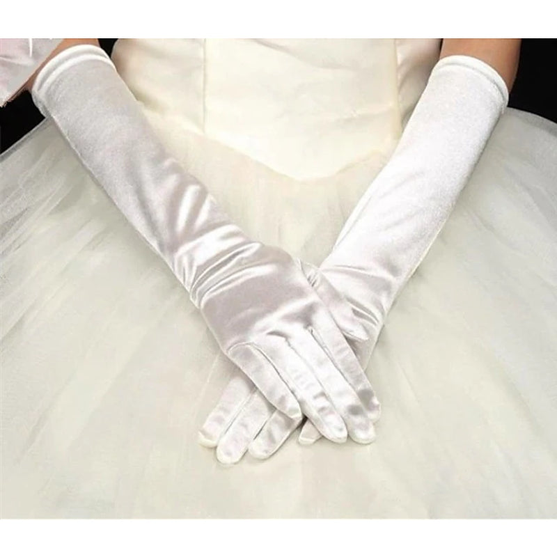 Terylene Elbow Length Glove Simple / Gloves with Solid Wedding / Party Glove