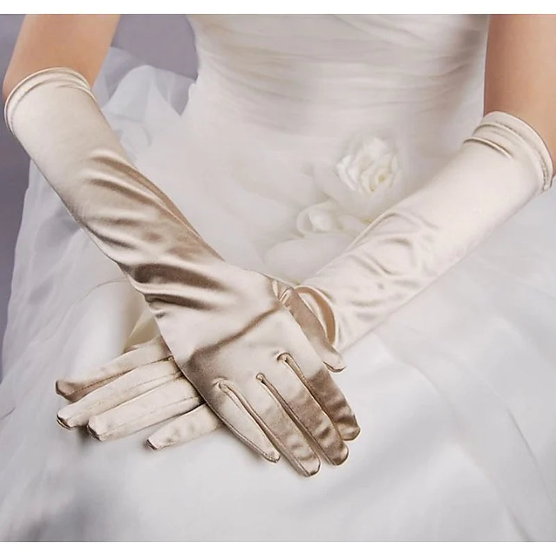 Terylene Elbow Length Glove Simple / Gloves with Solid Wedding / Party Glove