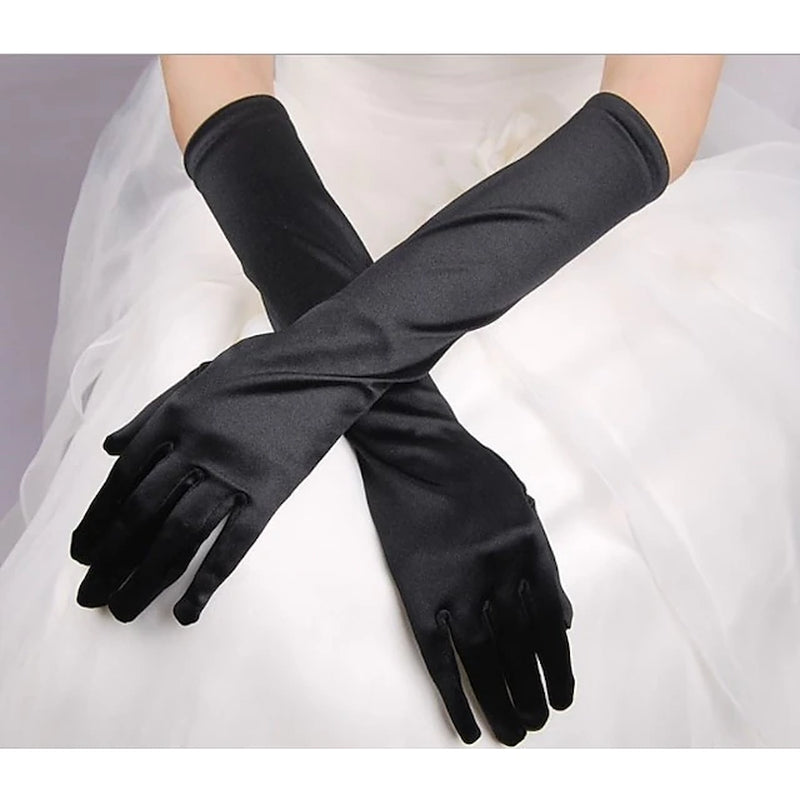 Terylene Elbow Length Glove Simple / Gloves with Solid Wedding / Party Glove