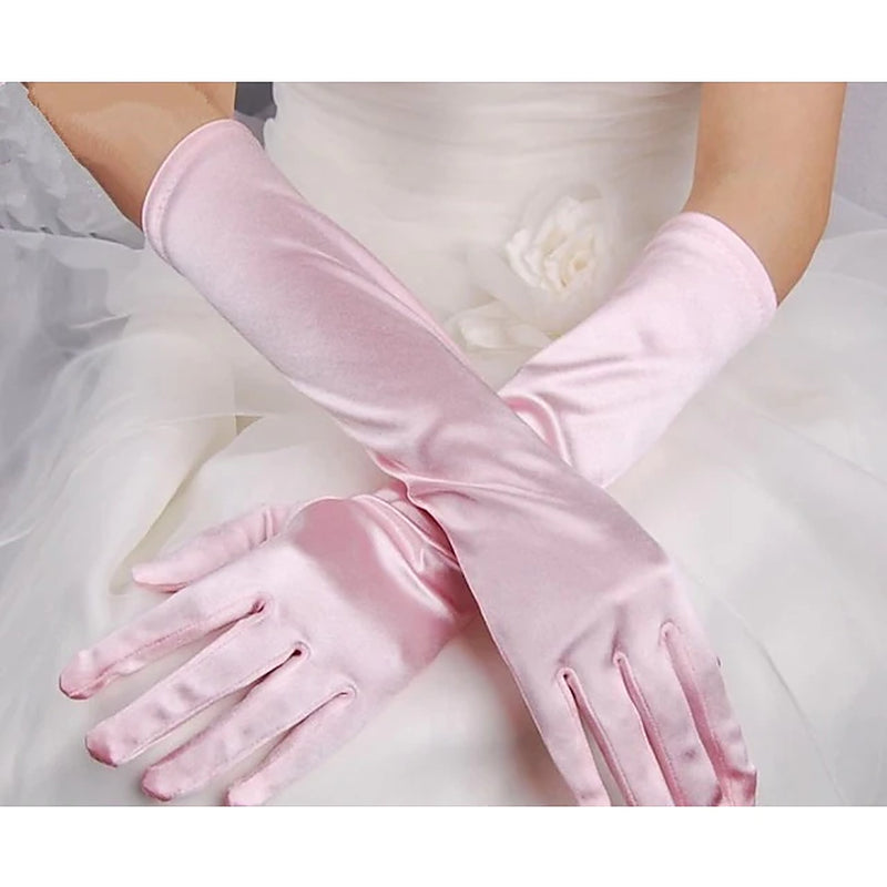 Terylene Elbow Length Glove Simple / Gloves with Solid Wedding / Party Glove